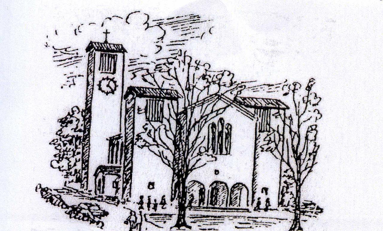 Zeichnung Kirche St. Konrad